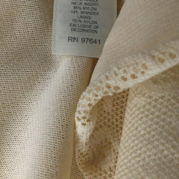 J. JILL Button Up Lace Cream Blouse Prairie - Picture 6 of 6